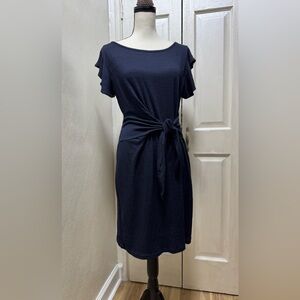 Max Studio Size M Navy Blue Stretchy Dress Sleeveless Knee Length